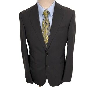 Ted Baker London Blazer Mens 38R Black Jay CT Black Wool 2 Button Suit Jacket